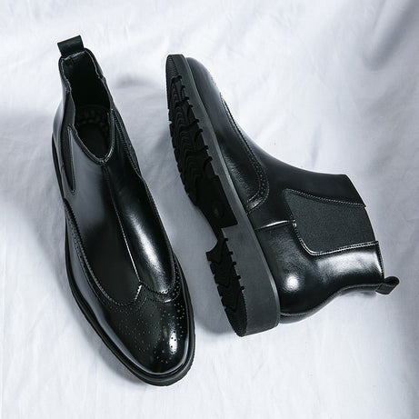 Men's Fashion Polished High-Top Chelsea Boots