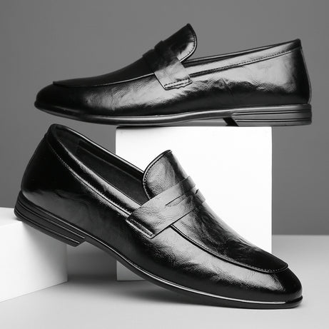 Men's British Leather Fashion Trend Casual Shoes