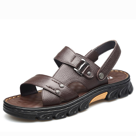 Men's Summer Cowhide Casual Sandals