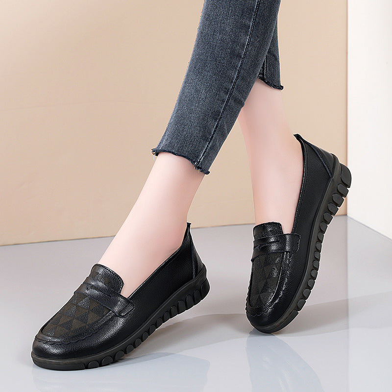 Women's Low-Top Leather Casual Shoes