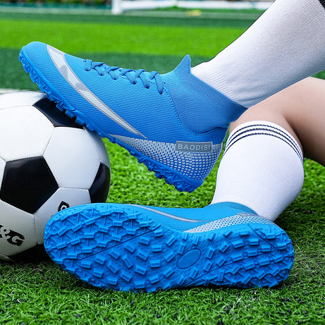 Men's Football High-Top Training Broken Nails Shoes