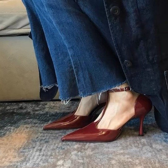 Women's Buckle Strap Elegant Pointed Toe Shoes