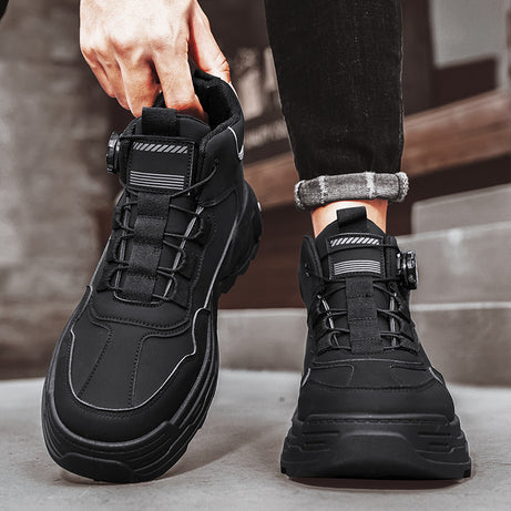 Men's High-Top Fashionable Style Rotating Buckle Shoes