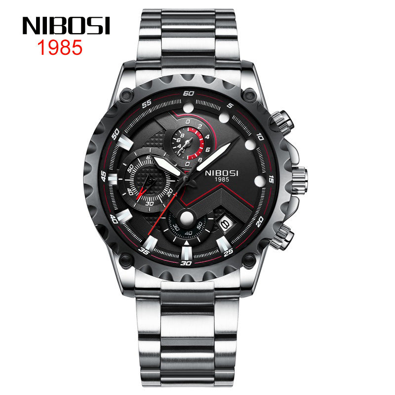 Men's  Waterproof Solid Steel Belt Watch