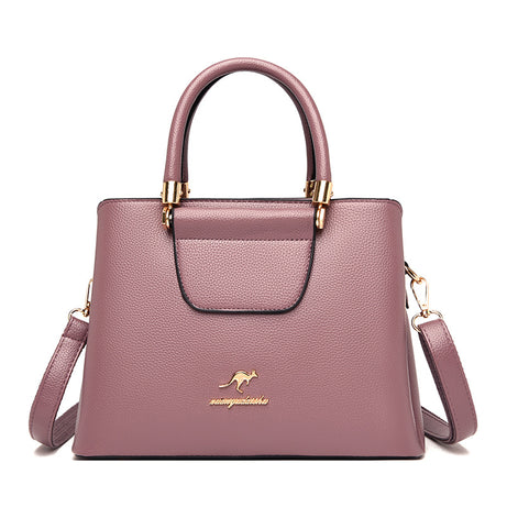 Women's Leather Temperament Shoulder HandBag