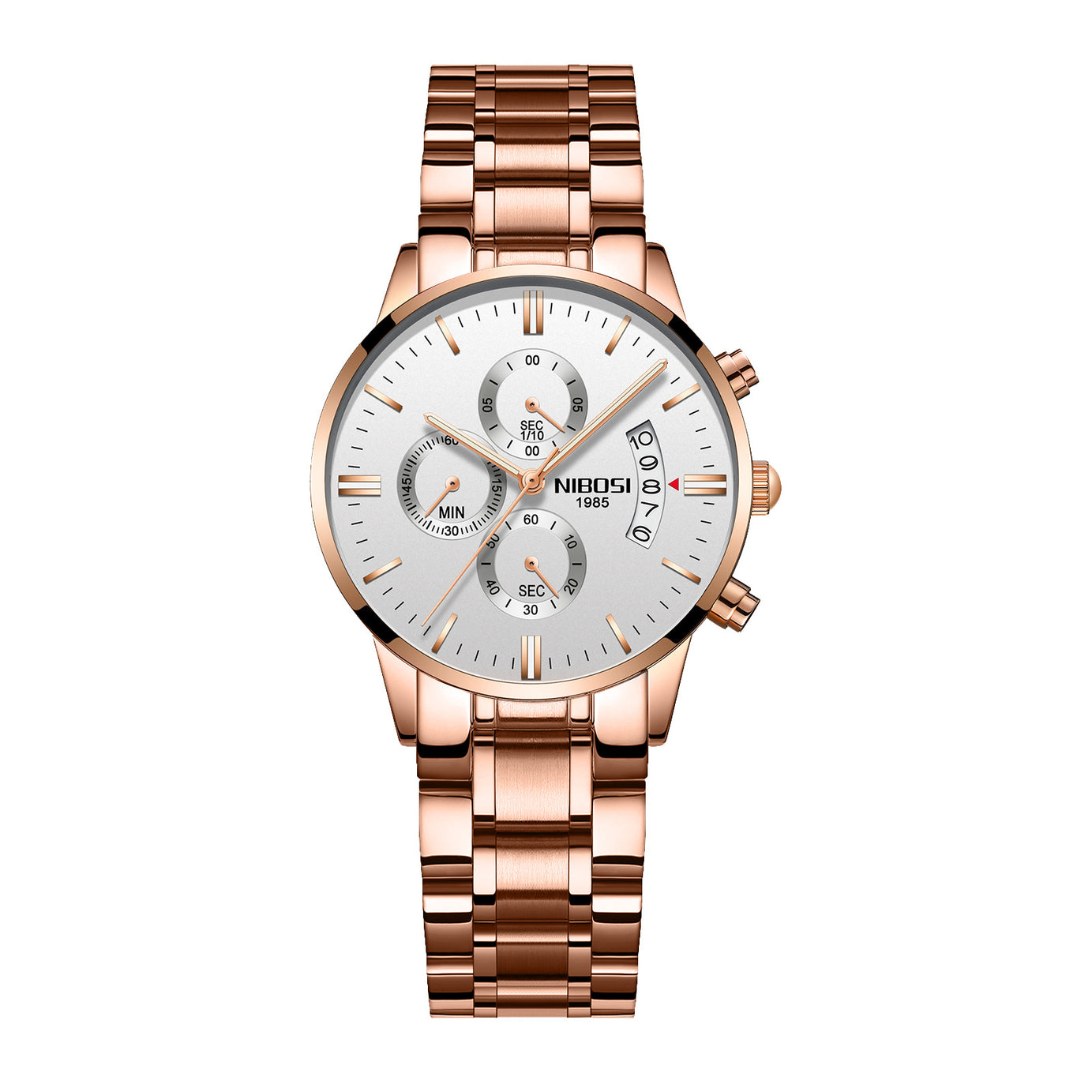 Women's Stainless Steel Double Snap Fashion Watch