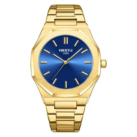 Men's Simple Rhombus Gold Watch