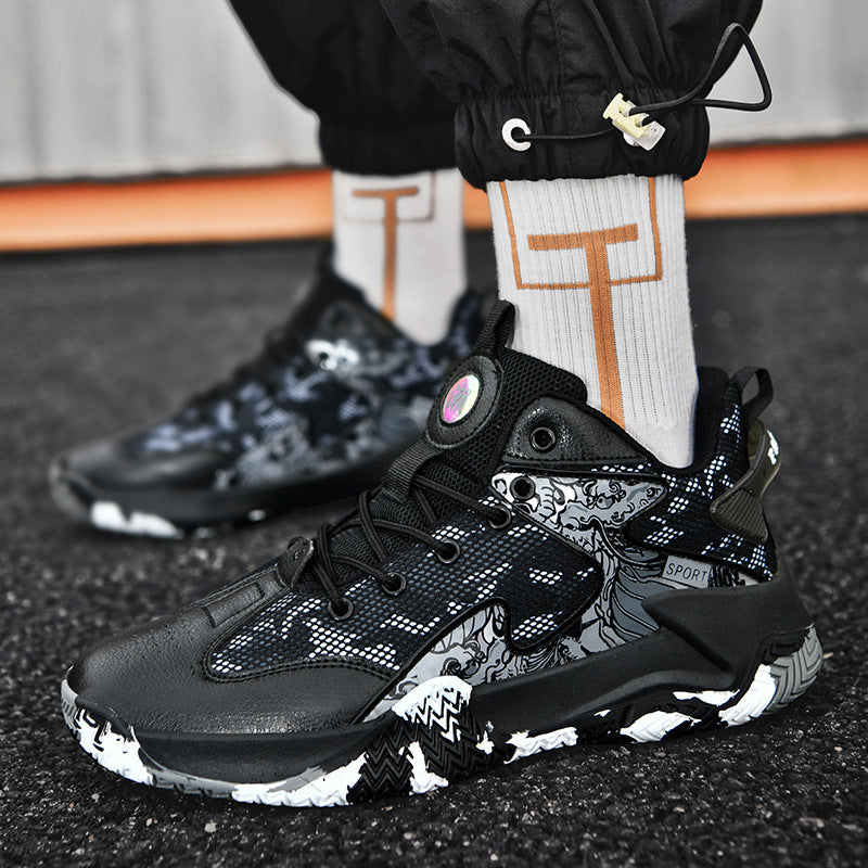 Men's Breathable Fly Knit Trendy Basketball Sports Shoes (In Stock)