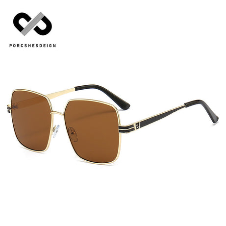 Men's Tide Retro Metal Large Frame  Sunglasses
