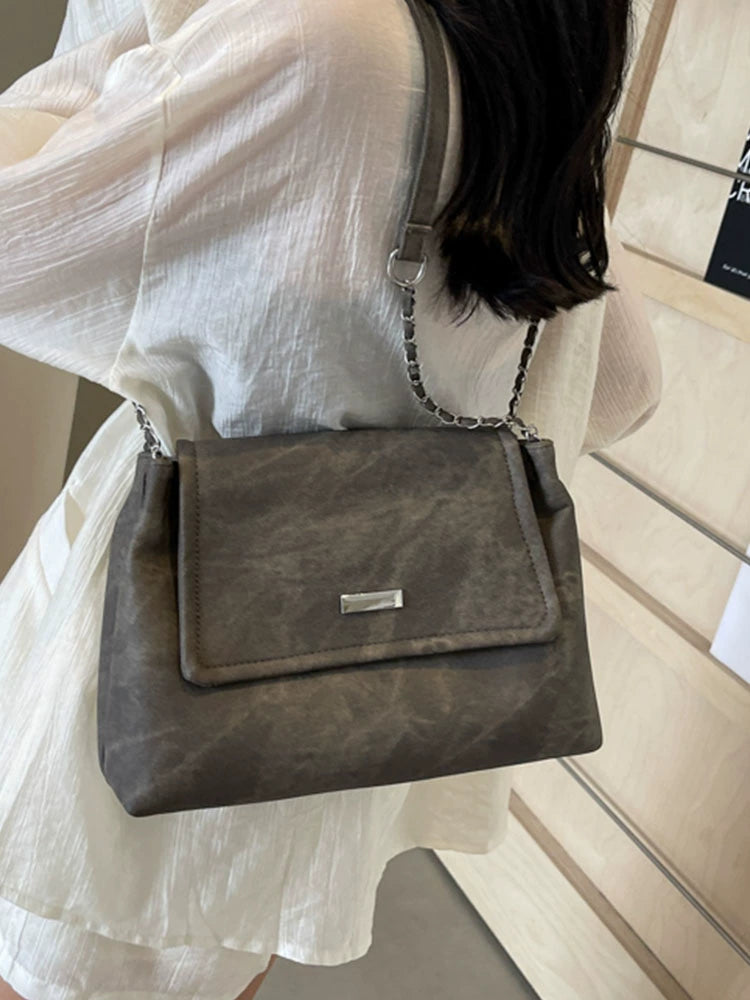 Women's Leather Trendy Versatile Shoulder Bag