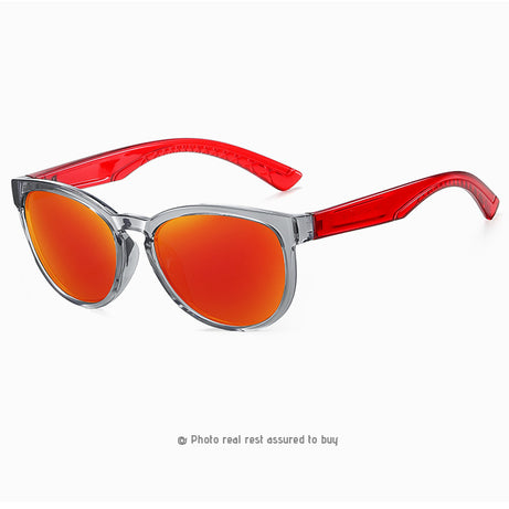 Men's Round Polarized Colorful Film Sunglasses