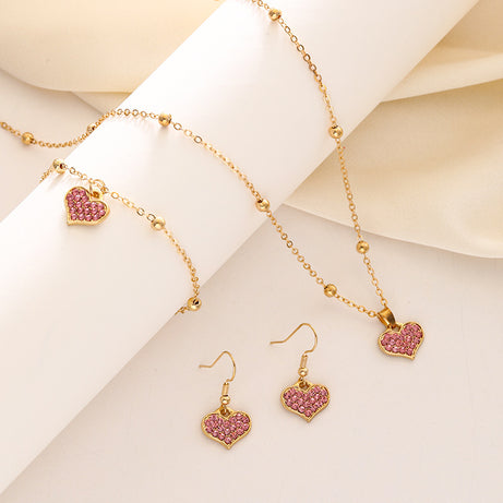 Women's Simple Love Necklace Jewelry Set