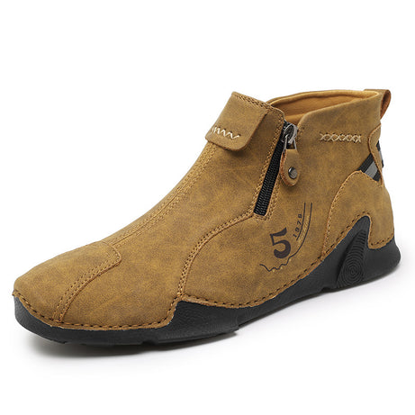 Men's Leather Fashionable Boots Trendy Shoes