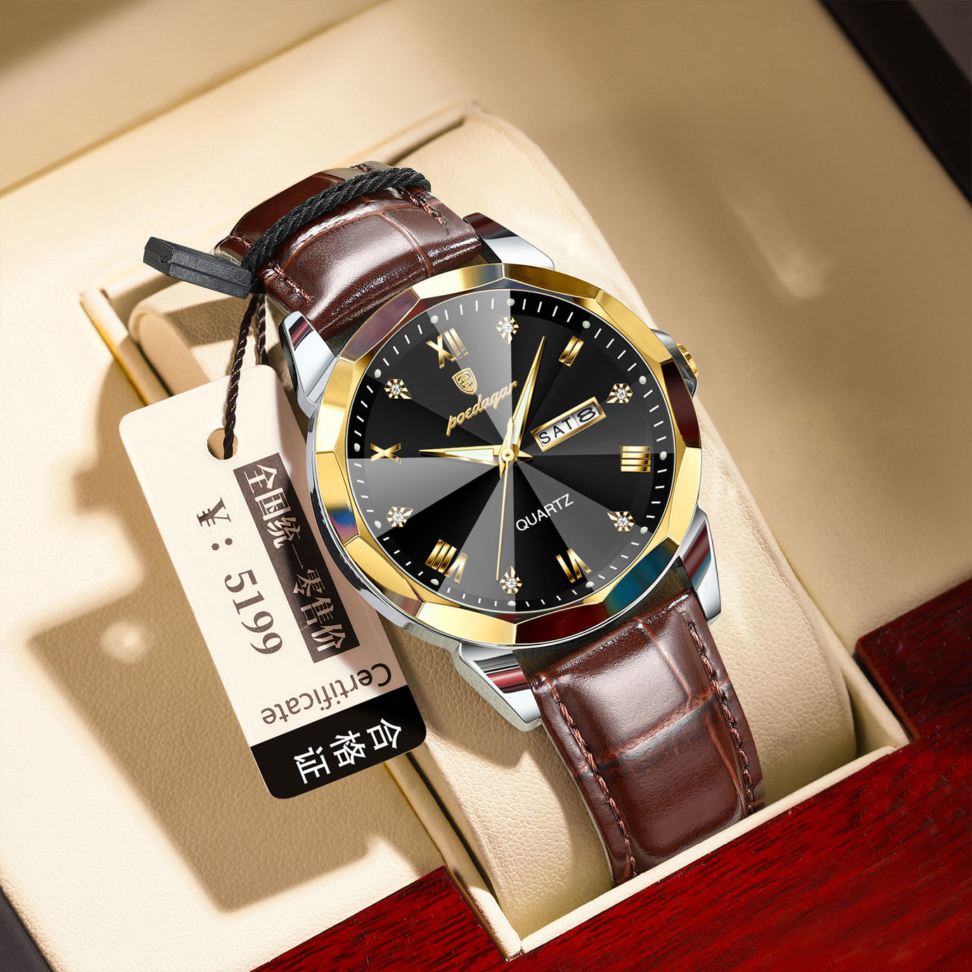 Men's Waterproof Belt Quartz Watch