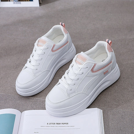 Women's Leather White Versatile Sneakers