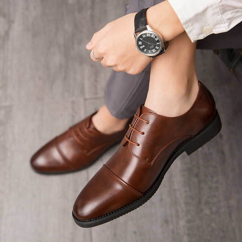 Men's British Style Leather Formal Trendy Shoes