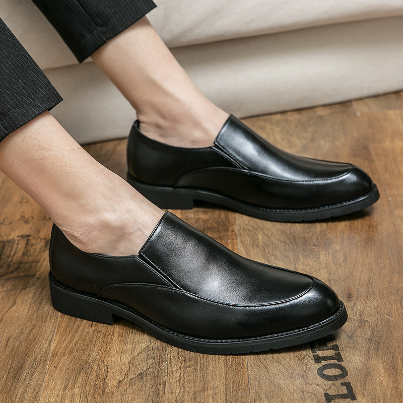 Men's Leather British Style Low-Top Loafers Shoes