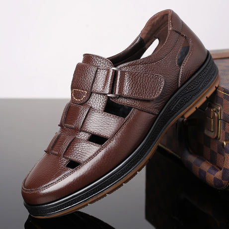 Men's Leather Casual Breathable Sandals