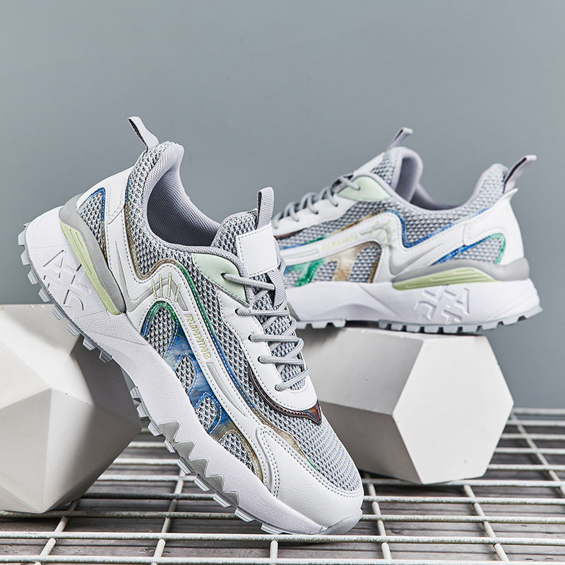 Men's Fashion Fiber Leather Running Shoes