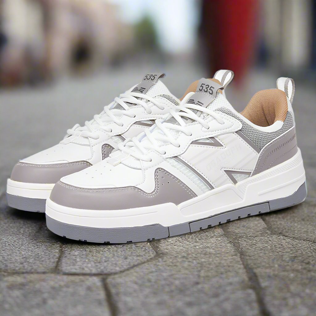 Men's Super Fiber Leather Casual Sneakers