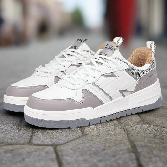 Men's Super Fiber Leather Casual Sneakers