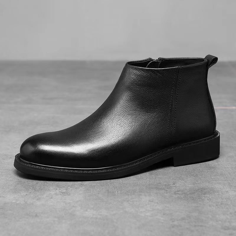 Men's Leather Chelsea Boots Versatile Casual Shoes