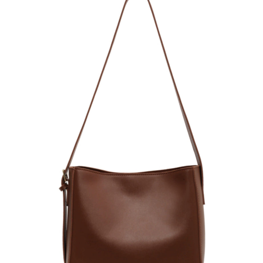 Women's Leather Casual Shoulder Bucket Bag