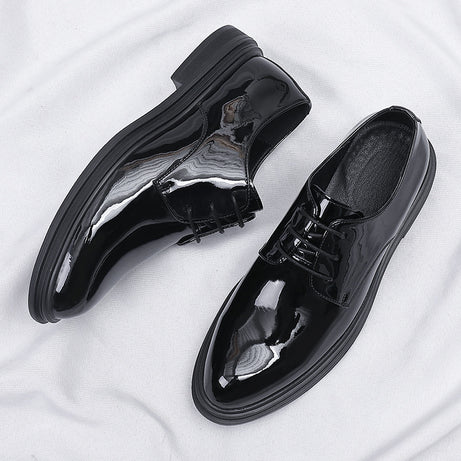 Men's Leather Glossy Business Formal Shoes