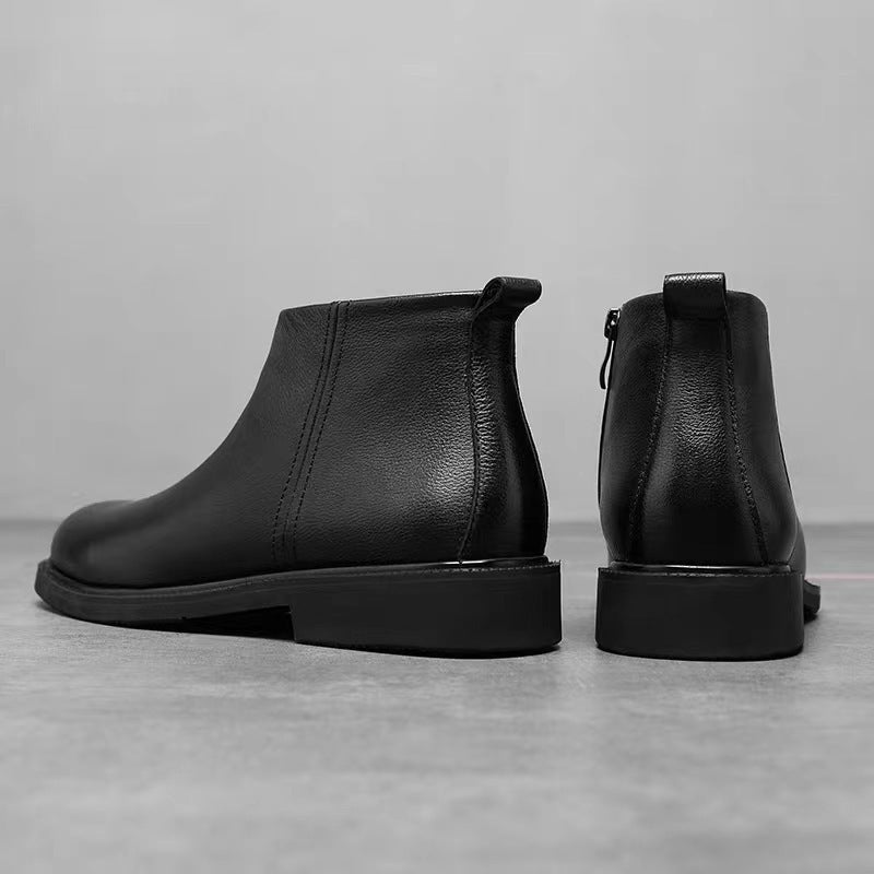 Men's Leather Chelsea Boots Versatile Casual Shoes