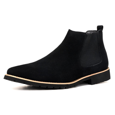Men's Leather High- Top Casual Chelsea Boots