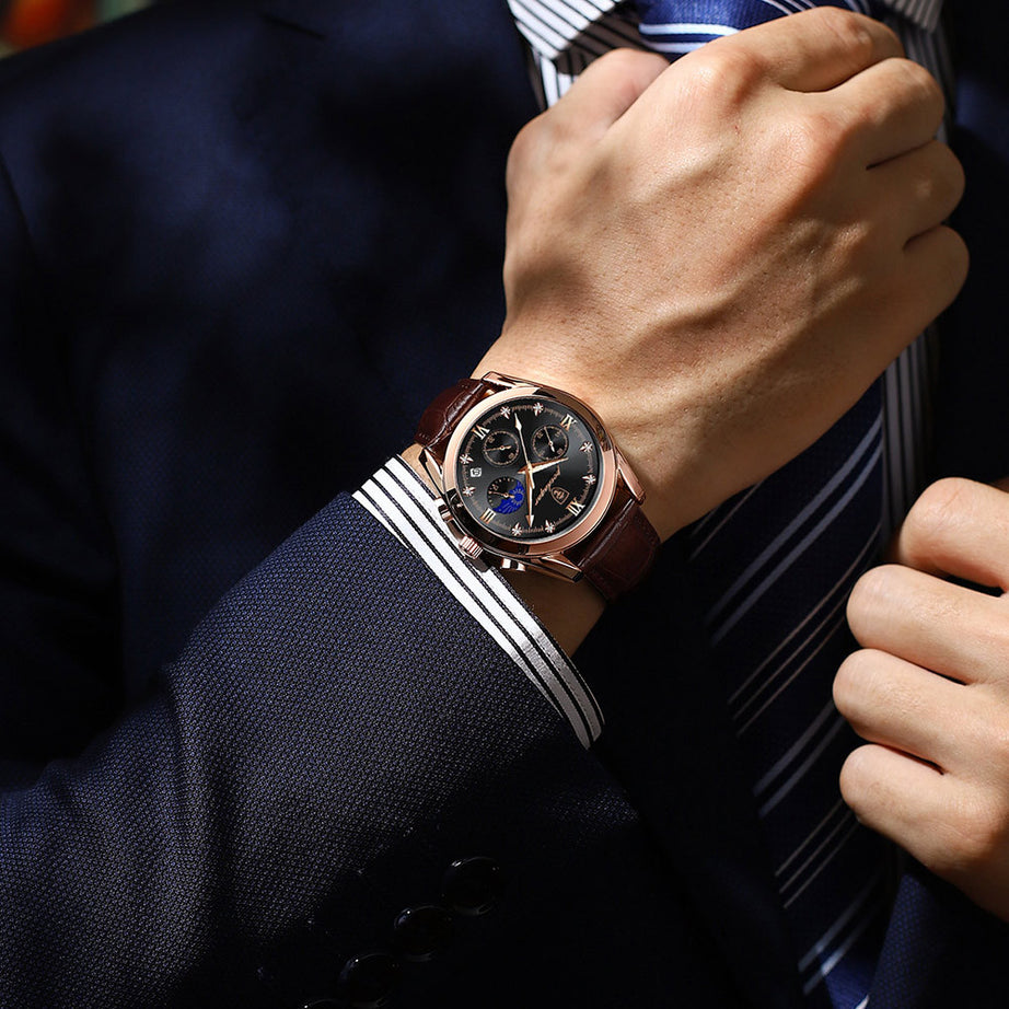 Men's Multi-functional Waterproof Quartz Watch