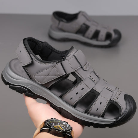 Men's Leather Outer Wear Casual Sandals
