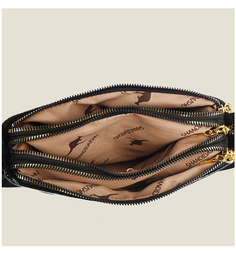 Women's Leather Crocodile Texture Crossbody Bag