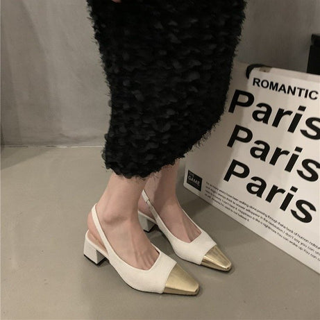 Women's Square Head High Heel Sandals