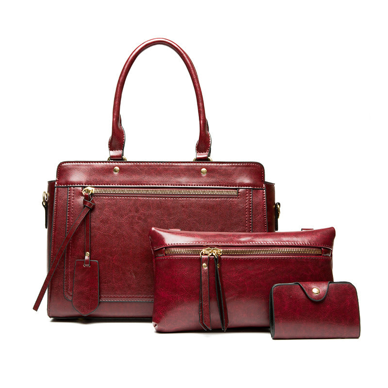 Women's Leather Stylish Big Handbags Set
