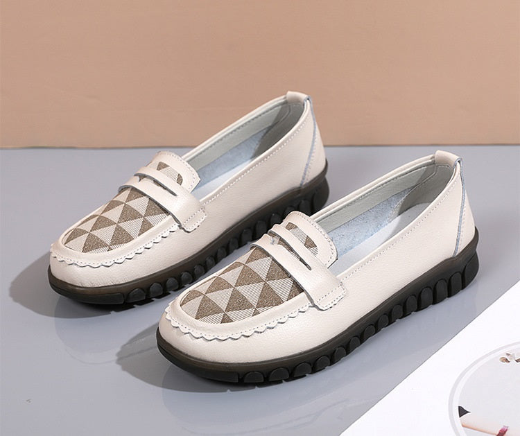 Women's Low-Top Leather Casual Shoes