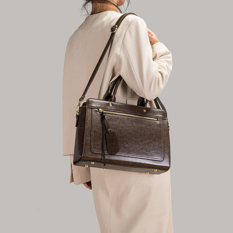 Women's Leather Stylish Big Handbags Set