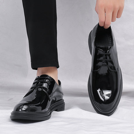 Men's Glossy Leather Comfortable Trendy Shoes