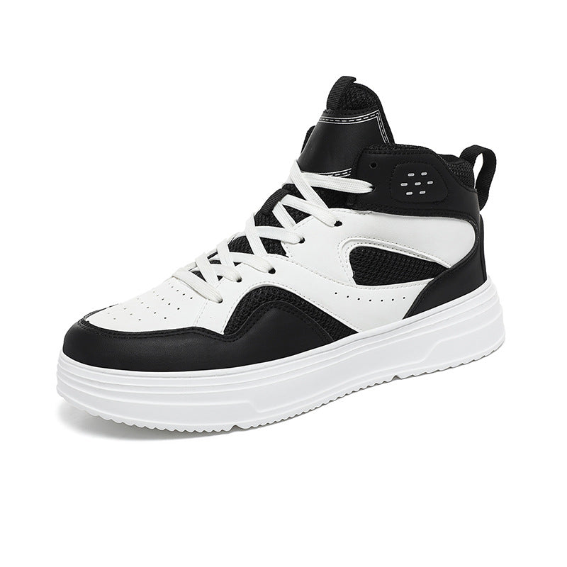 Men's Leather Mesh Breathable Outdoor Casual Shoes