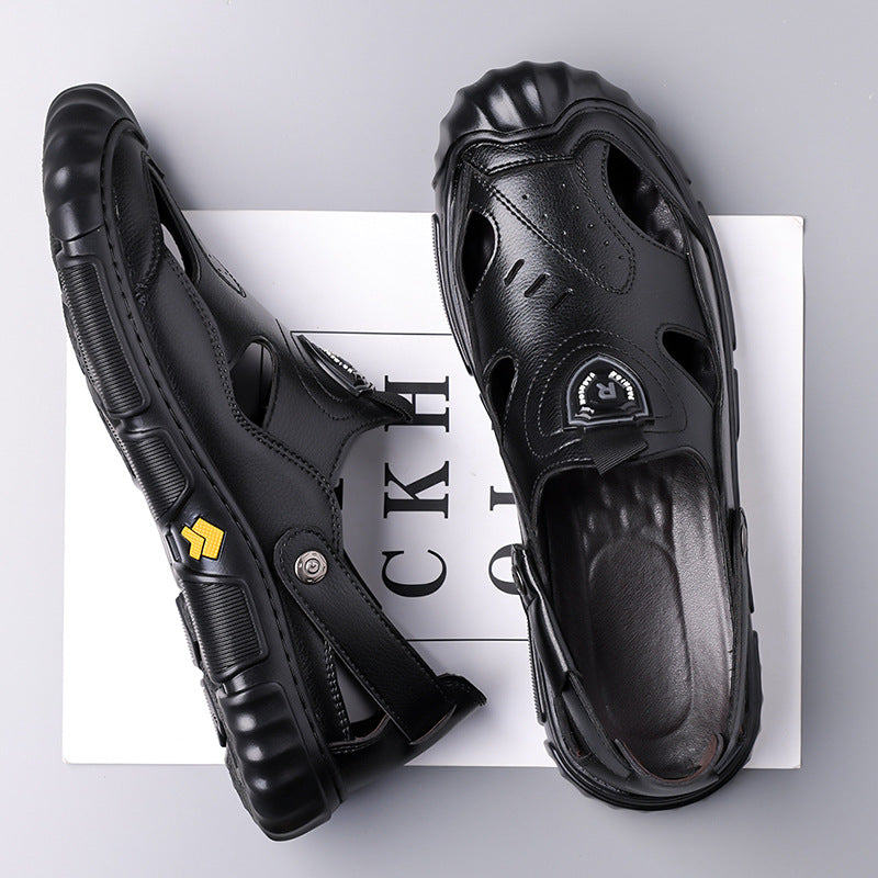 Men's Leather Breathable Casual Sandals