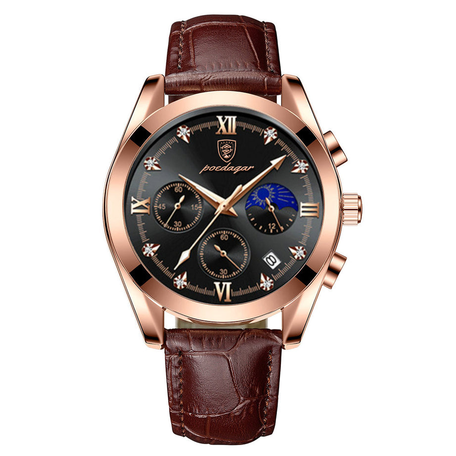 Men's Multi-functional Waterproof Quartz Watch