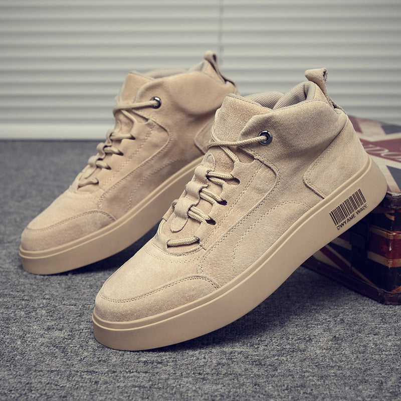 Men's Leather High-Top Casual Shoes (In Stock)