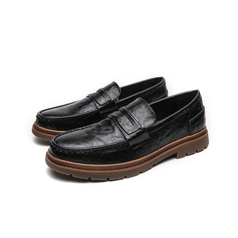Men's Leather Fashionable Trendy Loafers Shoes