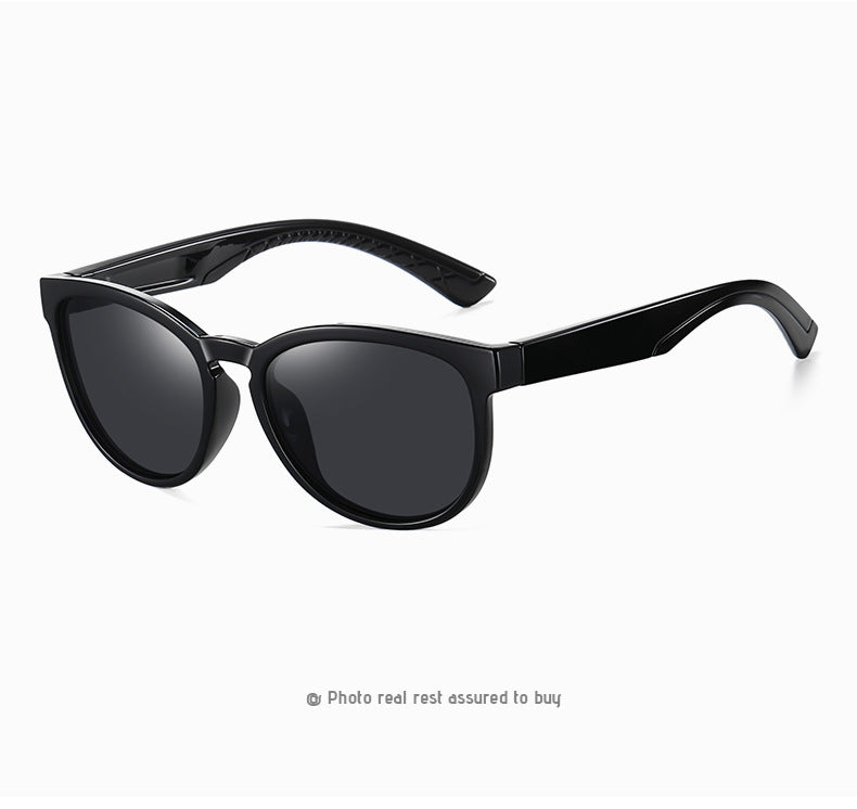 Men's Round Polarized Colorful Film Sunglasses