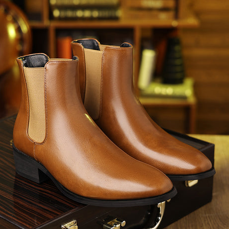 Men's Leather British Style Chelsea Boots