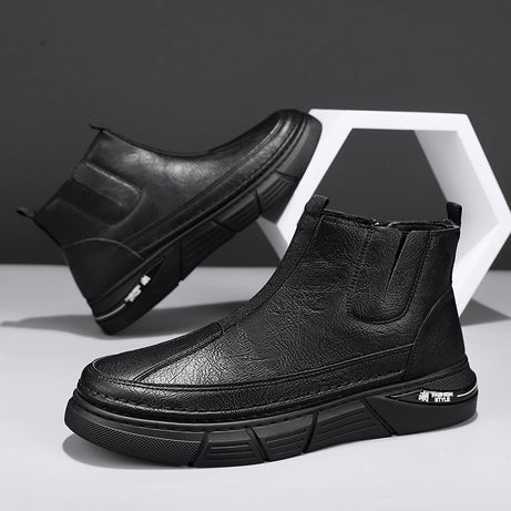 Men's Leather Martin Boots Fashion Retro Style Shoes