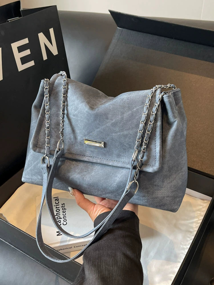 Women's Leather Trendy Versatile Shoulder Bag