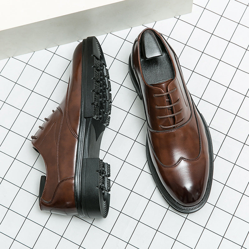 Men's Lace-up British Style Wedding Shoes