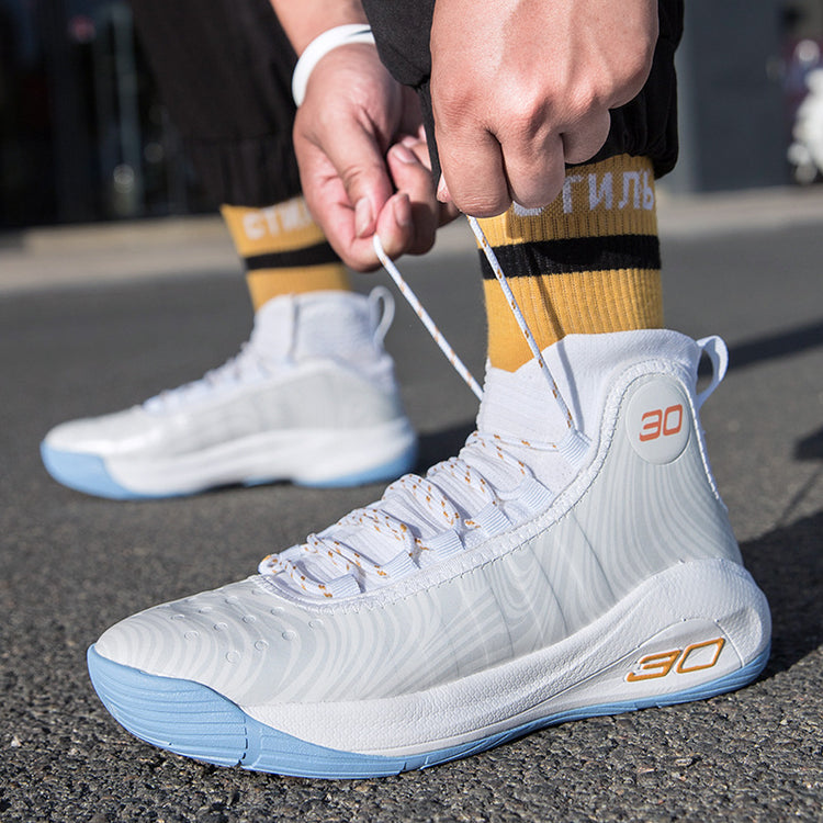 Men's Breathable High-Top Basketball Sports Sneakers