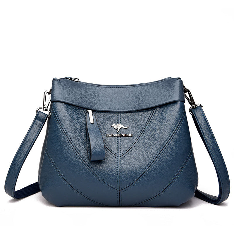 Women's Leather Multi Compartment Shoulder Bag